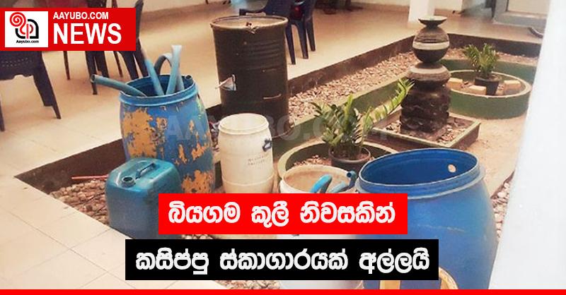 බියගම කුලී නිවසකින් කසිප්පු ස්කාගාරයක් අල්ලයි