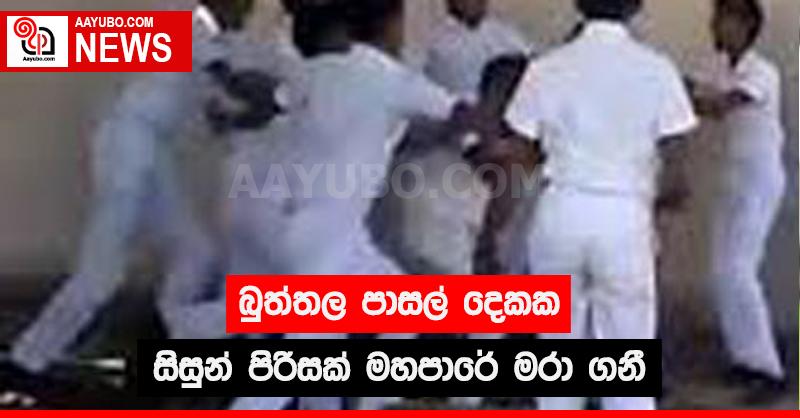 බුත්තල පාසල් දෙකක සිසුන් පිරිසක් මහපාරේ මරා ගනී