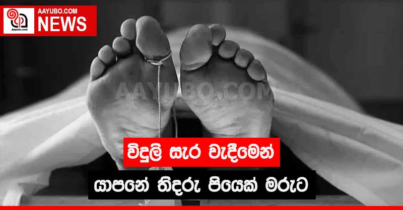 විදුලි සැර වැදීමෙන් යාපනේ තිදරු පියෙක් මරුට