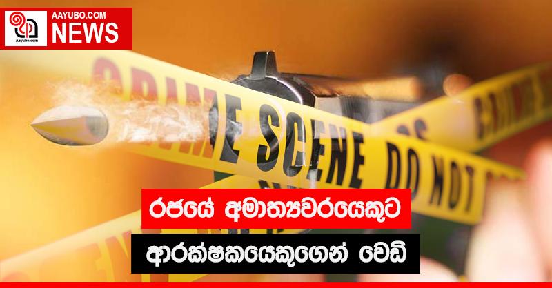 රජයේ අමාත්‍යවරයෙකුට ආරක්ෂකයෙකුගෙන් වෙඩි