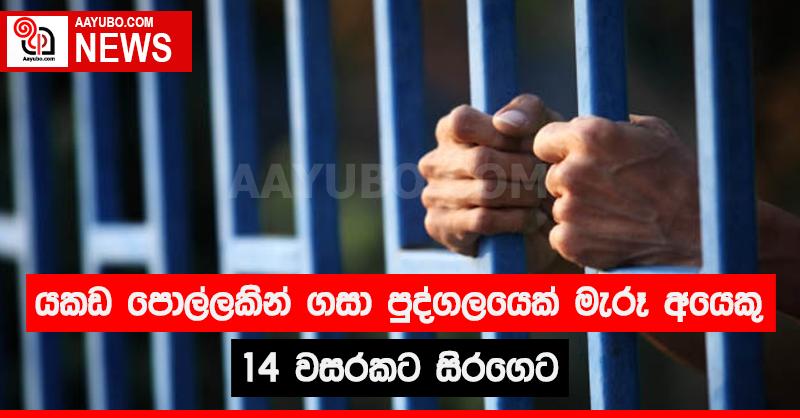 යකඩ පොල්ලකින් ගසා පුද්ගලයෙක් මැරූ අයෙකු 14 වසරකට සිරගෙට