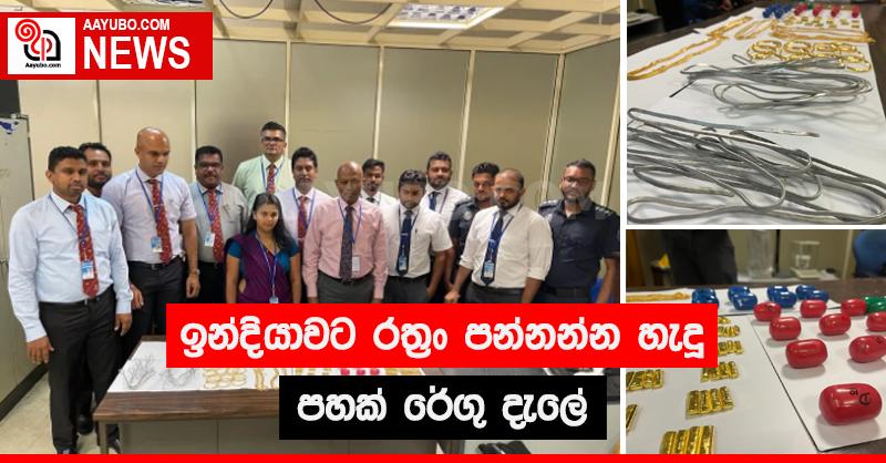 ඉන්දියාවට රත්‍රං පන්නන්න හැදූ පහක් රේගු දැලේ