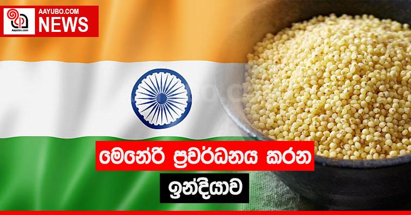 මෙනේරි ප්‍රවර්ධනය කරන ඉන්දියාව