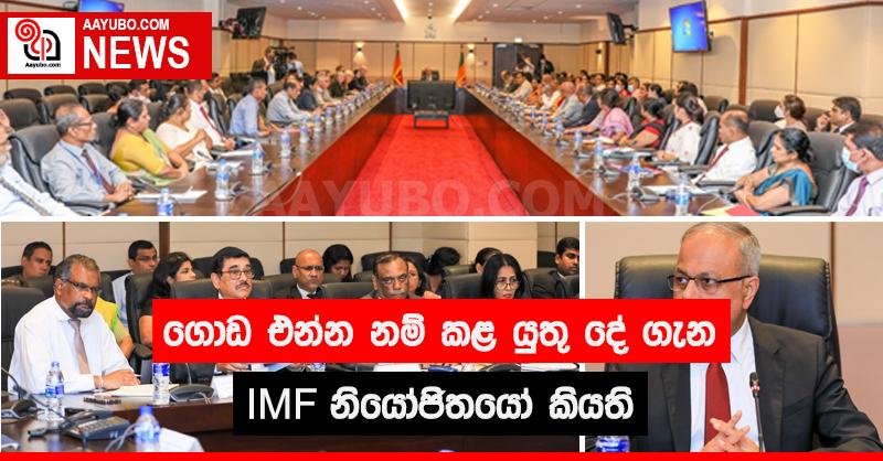 ගොඩ එන්න නම් කළ යුතු දේ ගැන IMF නියෝජිතයෝ කියති