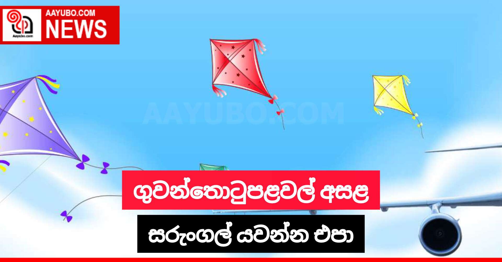 ගුවන්තොටුපළවල් අසළ සරුංගල් යවන්න එපා