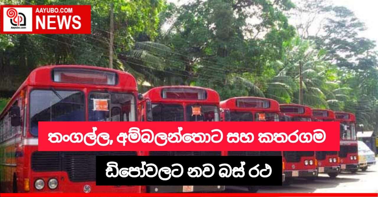 තංගල්ල, අම්බලන්තොට සහ කතරගම ඩිපෝවලට නව බස් රථ