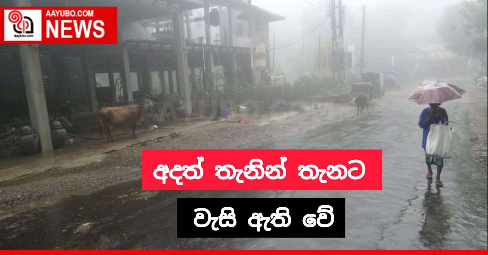 අදත් තැනින් තැනට වැසි ඇති වේ