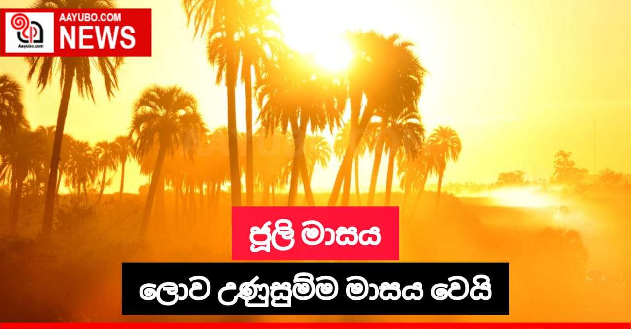 ජුලි 6 වනදා ලොව උණුසුම්ම දිනය ලෙස ප්‍රකාශයට පත්වෙයි