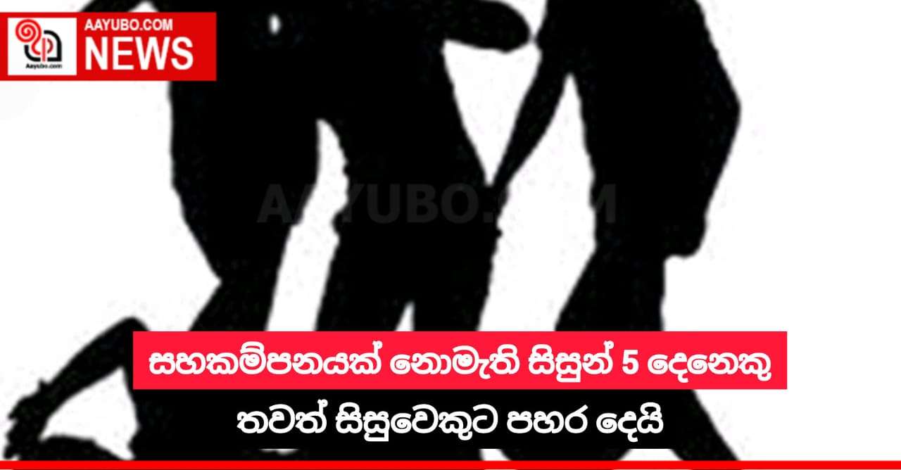 සහකම්පනයක් නොමැති සිසුන් 5 දෙනෙකු තවත් සිසුවෙකුට පහර දෙයි