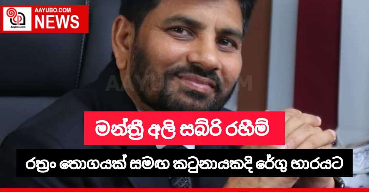 අලි සබ්රි රහීම් රත්‍රං කිලෝ තුනහමාරක් සමග රේගු භාරයට