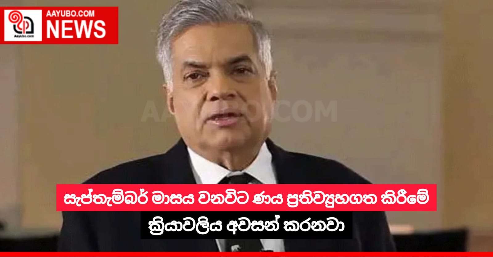 සැප්තැම්බර් මාසය වනවිට ණය ප්‍රතිව්‍යුහගත කිරීමේ ක්‍රියාවලිය අවසන් කරනවා