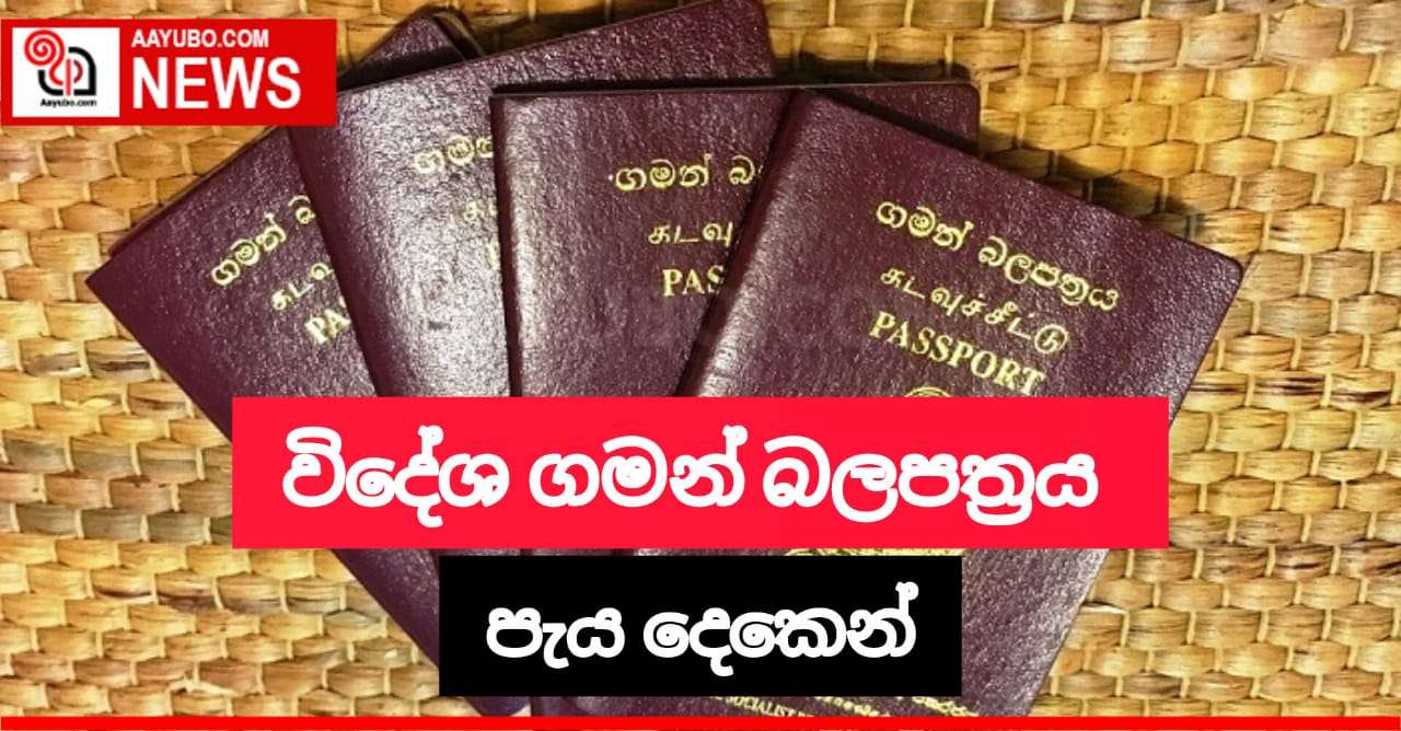 විදේශ ගමන් බලපත්‍රයක් පැය දෙකෙන්