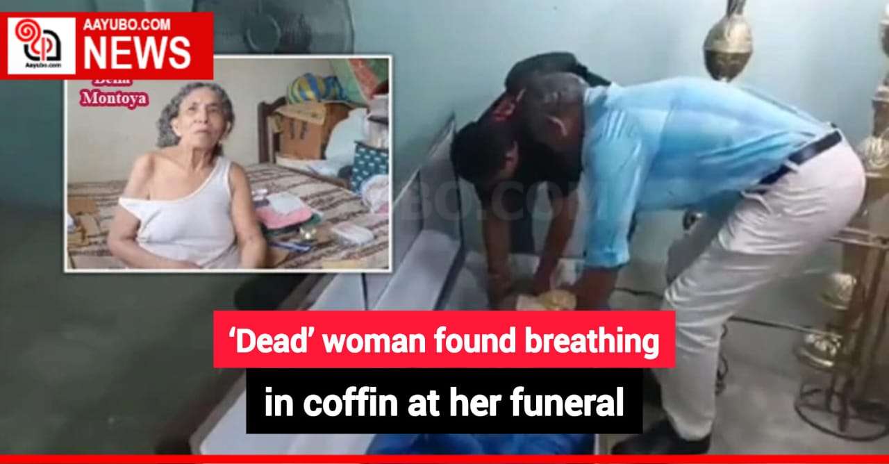 ‘Dead’ woman found breathing in coffin at her funeral