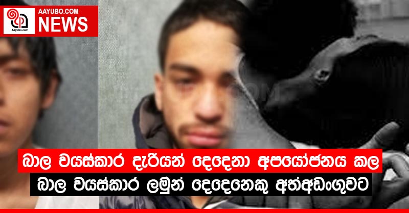 බාල වයස්කාර දැරියන් දෙදෙනා අපයෝජනය කල බාලවයස්කාර ලමුන් දෙදෙනෙකු අත්අඩංගුවට