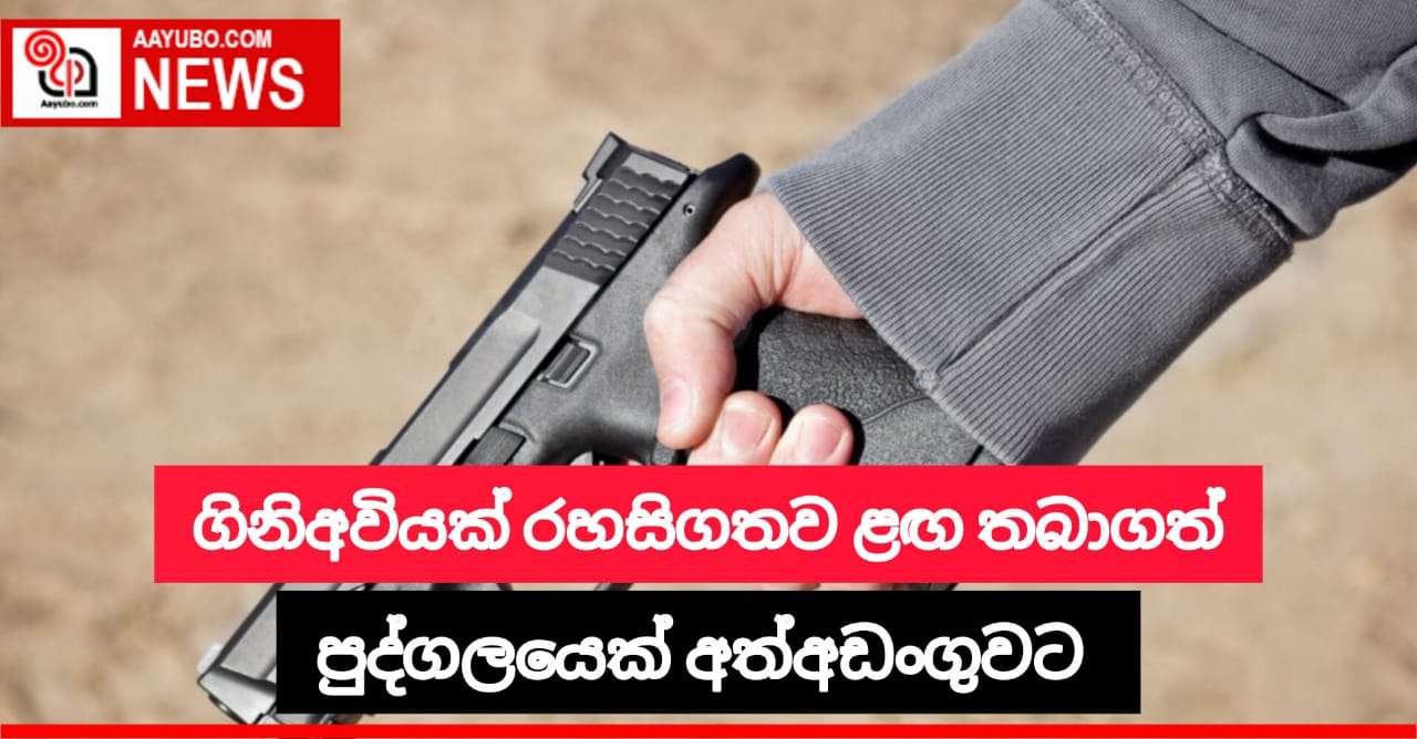 ගිනිඅවියක් රහසිගතව ළඟ තබාගත් පුද්ගලයෙක් අත්අඩංගුවට