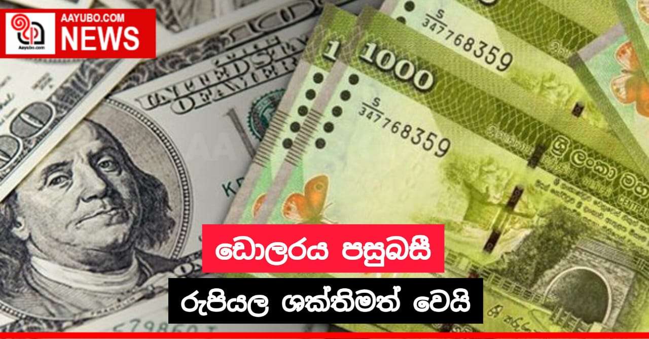 ඩොලරය පසුබසී - රුපියල ශක්තිමත් වෙයි