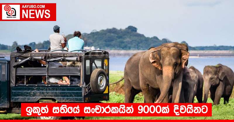 ඉකුත් සතියේ සංචාරකයින් 9000ක් දිවයිනට