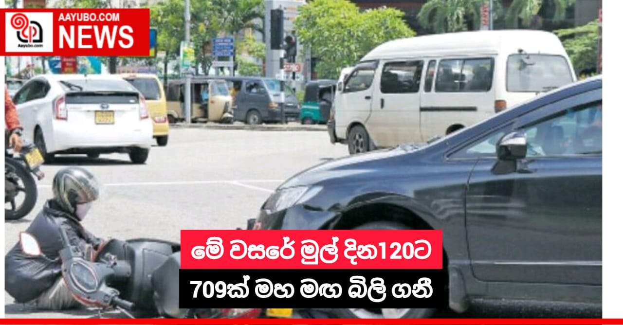 මේ වසරේ මුල් දින120 ට 709ක් මහ මඟ බිලි ගනී