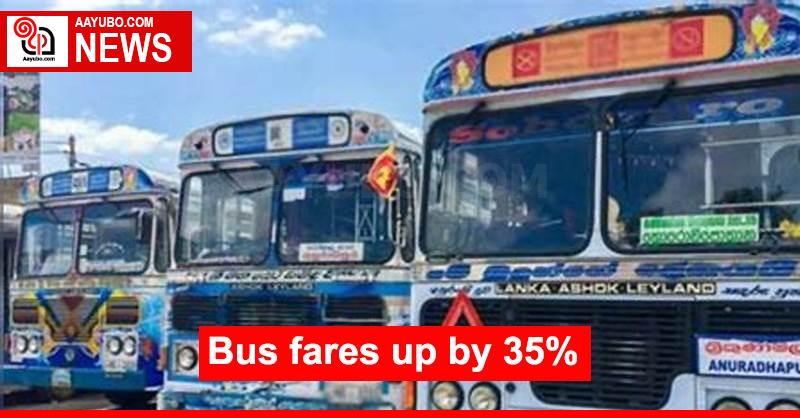 Bus fares up by 35%