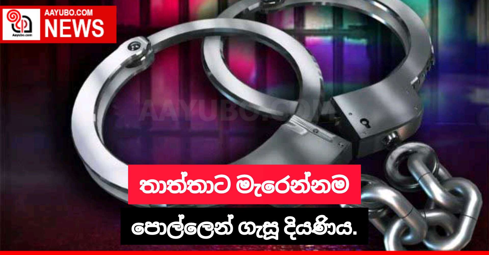 තාත්තාට මැරෙන්නම පොල්ලෙන් ගැසූ දියණිය.