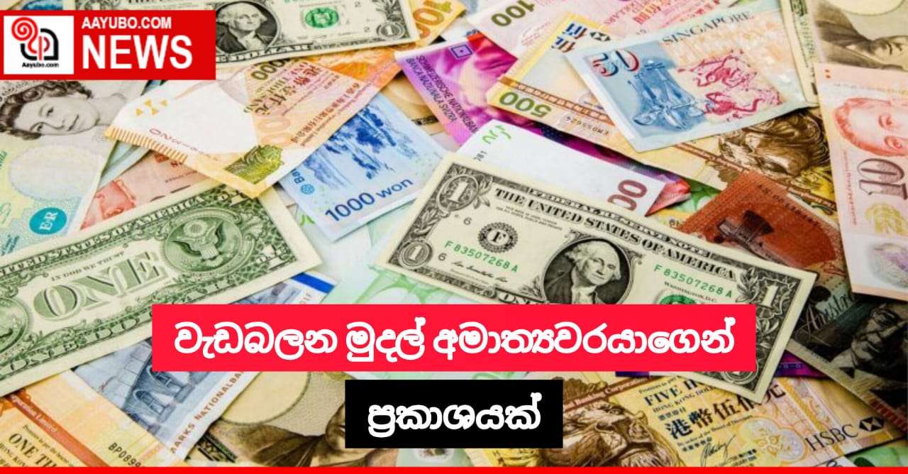 වැඩබලන මුදල් අමාත්‍යවරයාගෙන් ප්‍රකාශයක්