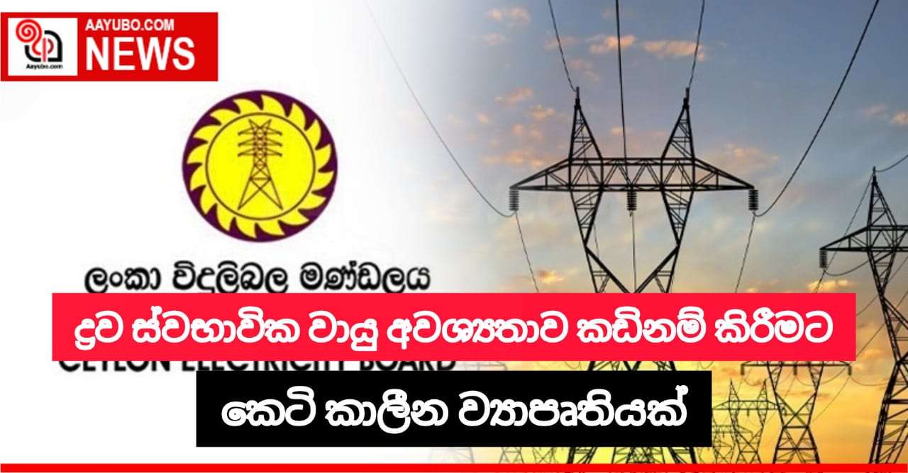 ද්‍රව ස්වභාවික වායු අවශ්‍යතාව සපුරාලිය හැකි කෙටිකාලීන ව්‍යාපෘතියක්