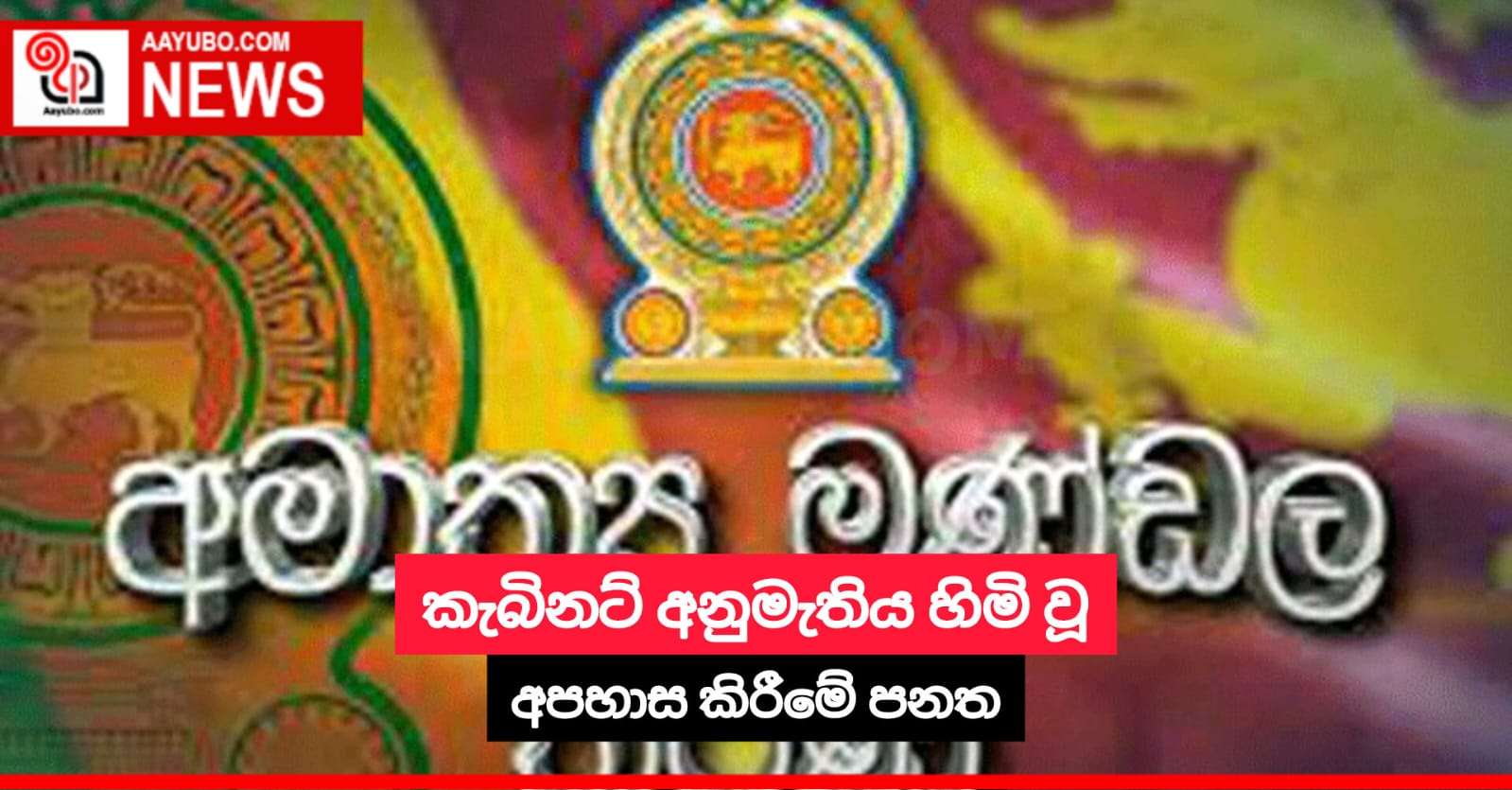 කැබිනට් අනුමැතිය හිමි වූ අපහාස කිරීමේ පනත