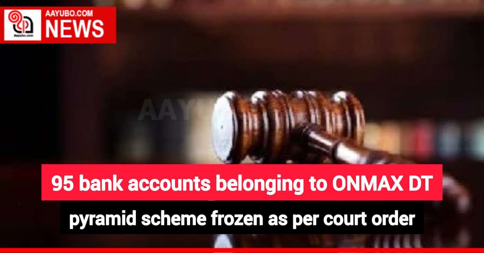 95 bank accounts belonging to ONMAX DT pyramid scheme frozen as per court order
