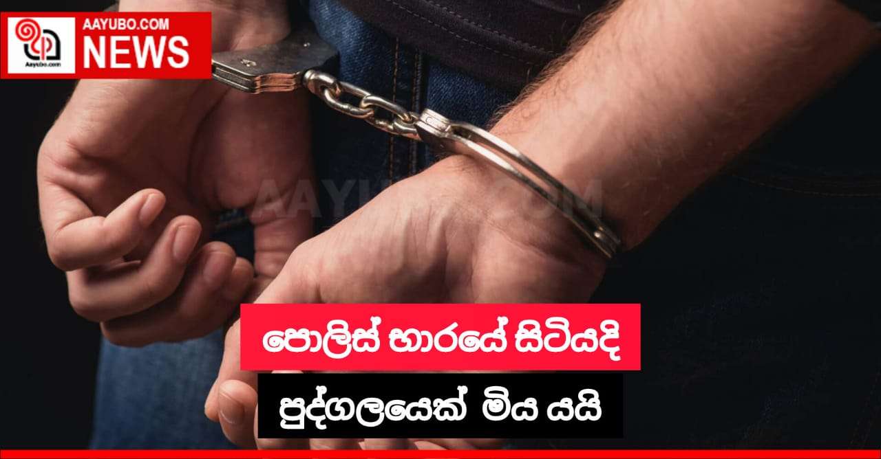 පොලිස් භාරයේ සිටියදී පුද්ගලයෙක් මිය යයි