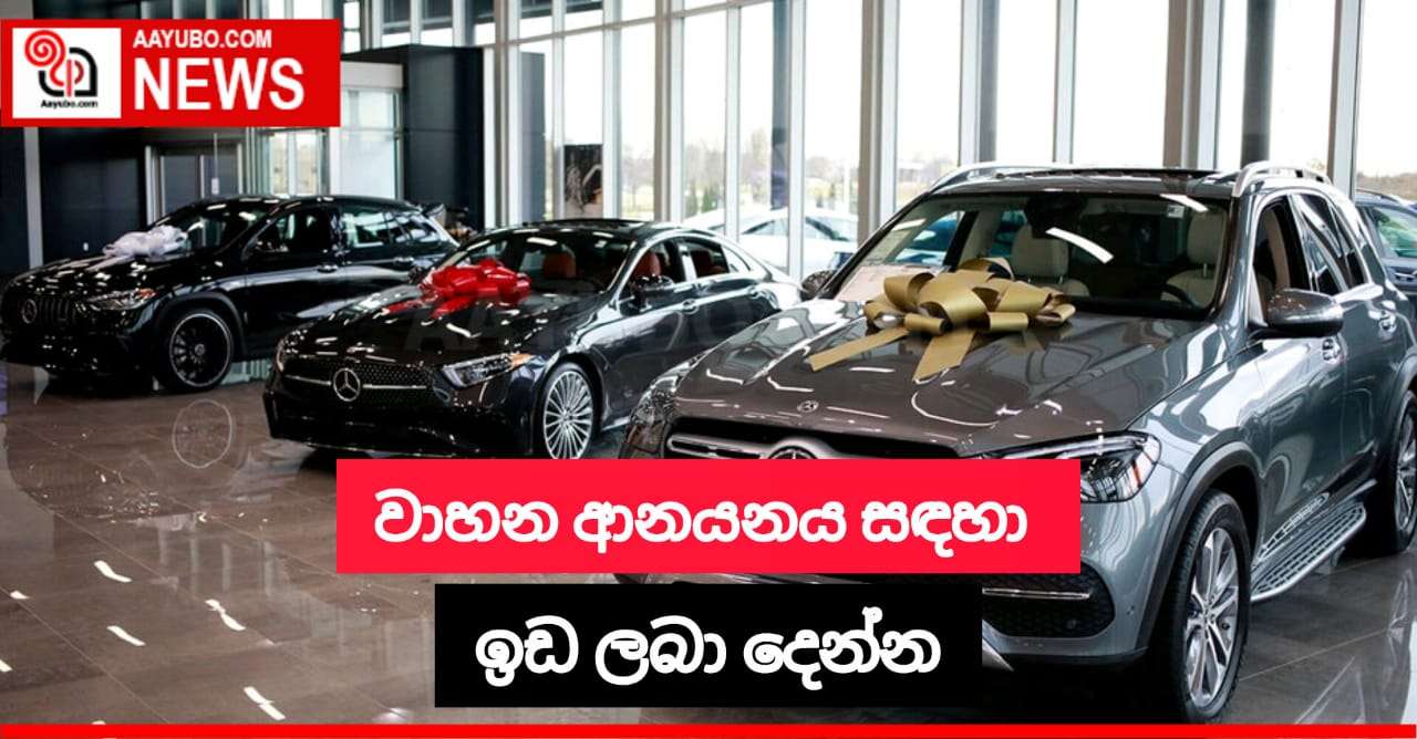 වාහන ආනයනය සඳහා ඉඩ ලබා දෙන්න 