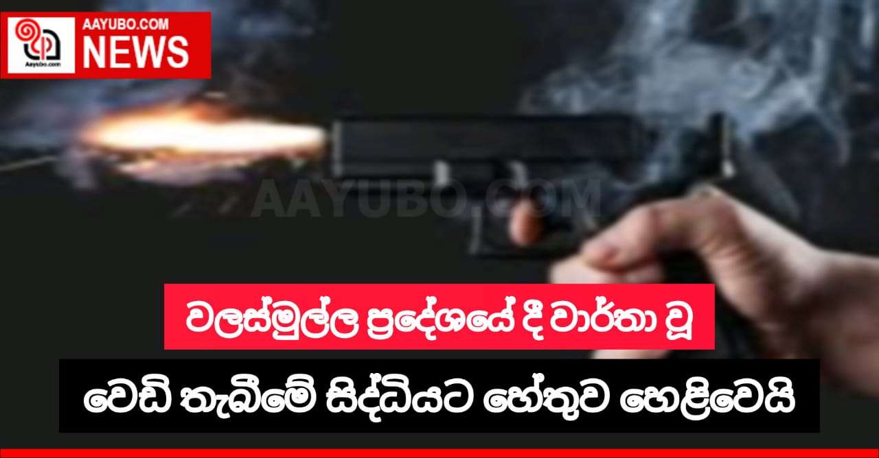වලස්මුල්ල ප්‍රදේශයේදී වාර්තාවූ වෙඩිතැබීමේ සිද්ධියට හේතුව හෙළිවෙයි