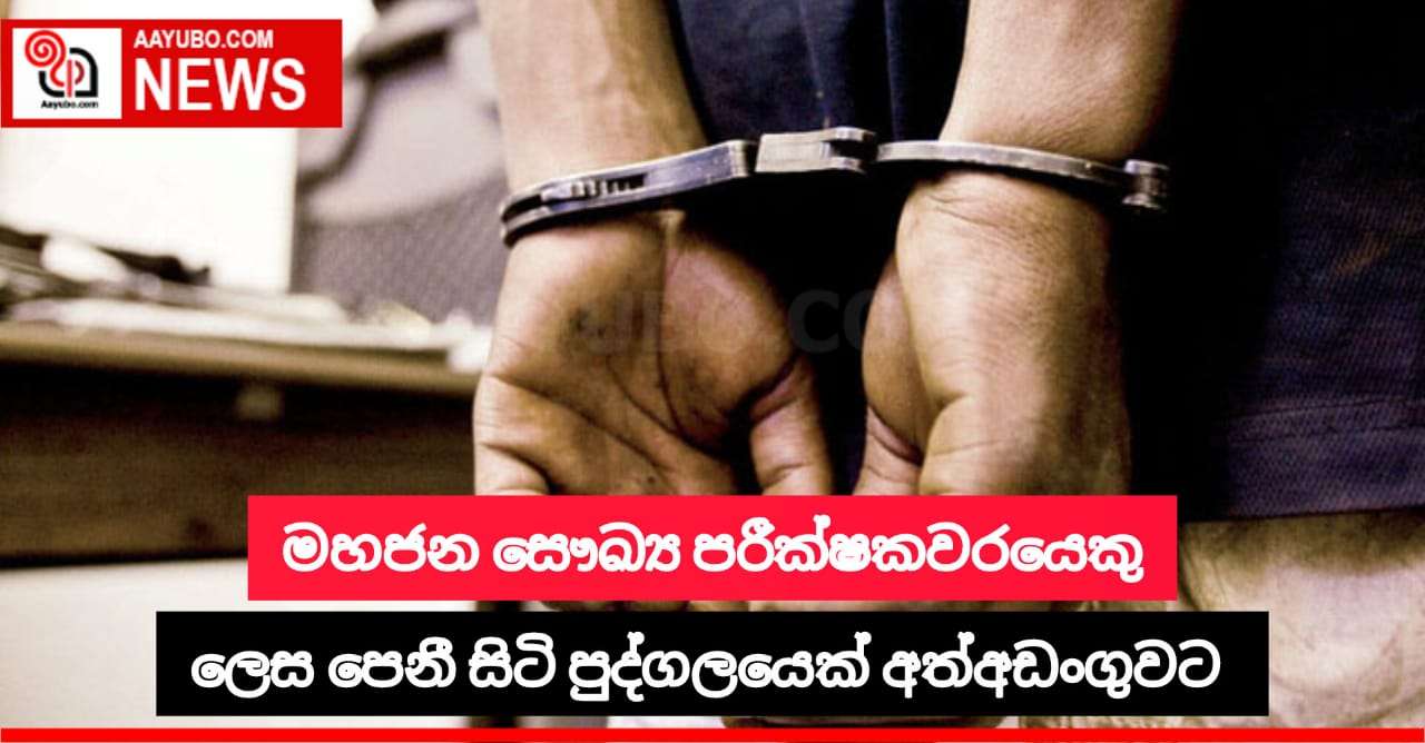 මහජන සෞඛ්‍ය පරීක්ෂකවරයෙකු ලෙස පෙනී සිටි පුද්ගලයෙක් අත්අඩංගුවට