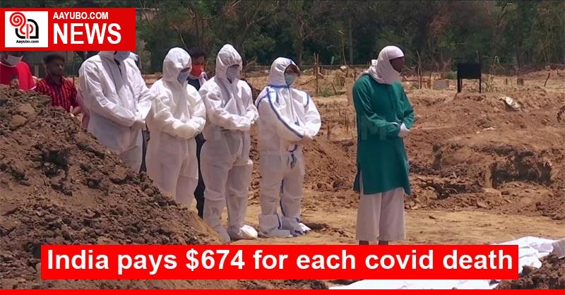 India pays $ 674 for each covid death