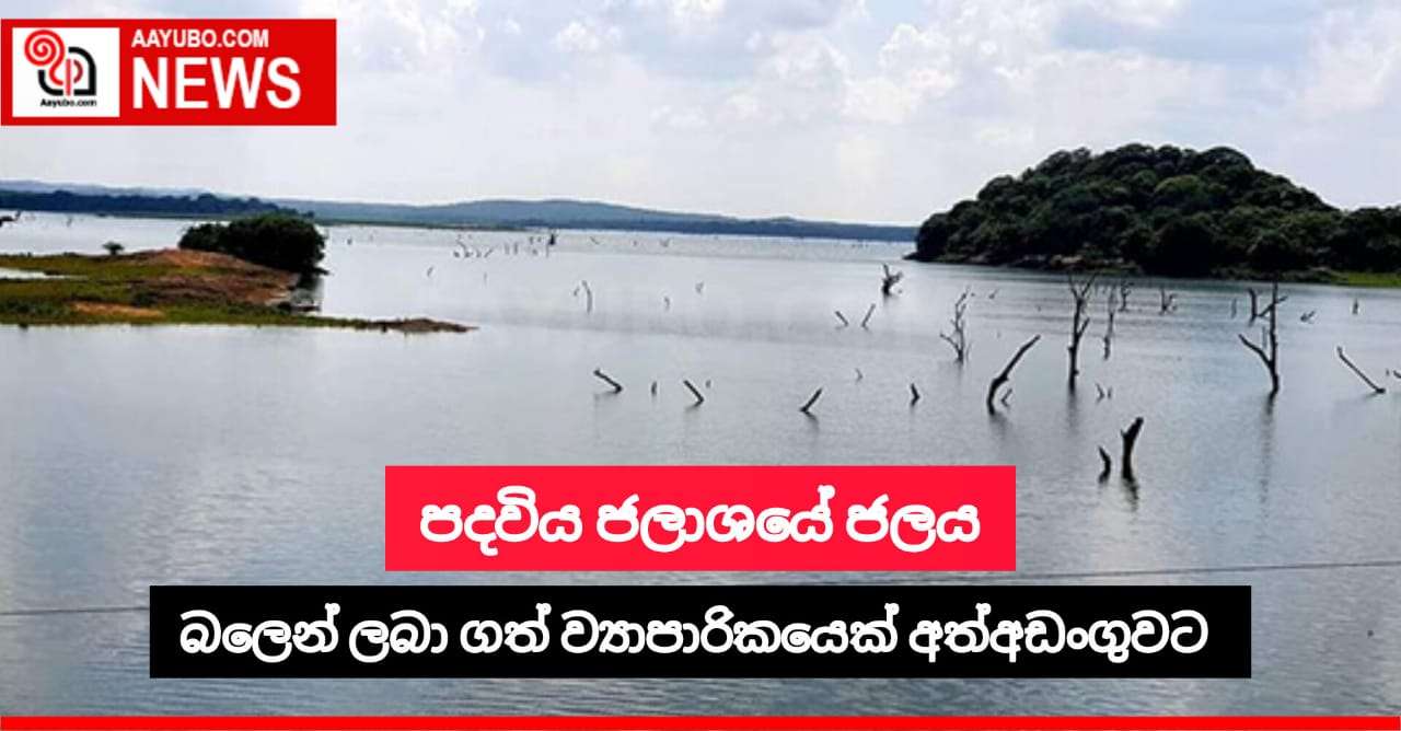 පදවිය ජලාශයේ ජලය බලෙන් ලබාගත් ව්‍යාපාරිකයෙක් අත්අඩංගුවට