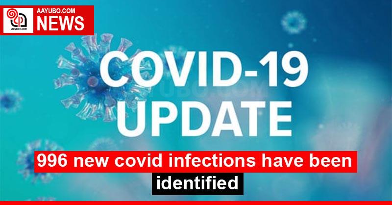 996 new covid infections have been identified