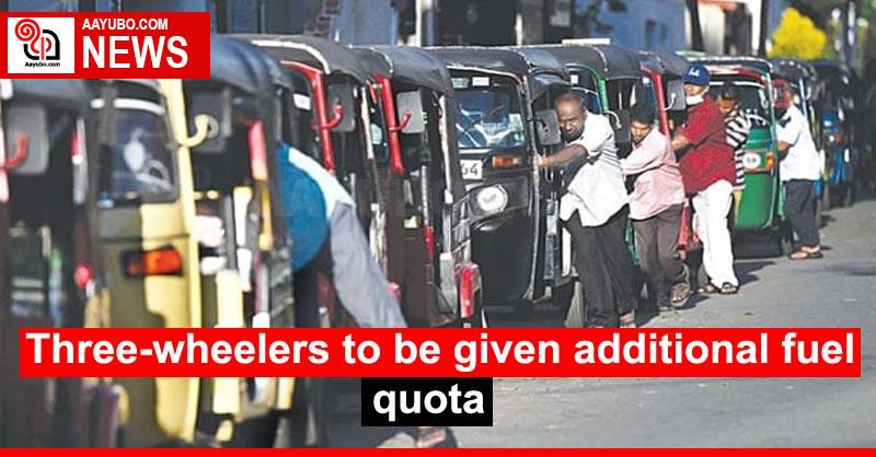 Three-wheelers to be given additional fuel quota