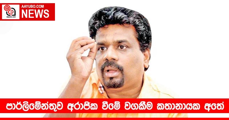 පාර්ලිමේන්තුව අරාජික වීමේ වගකීම කතානායක අතේ