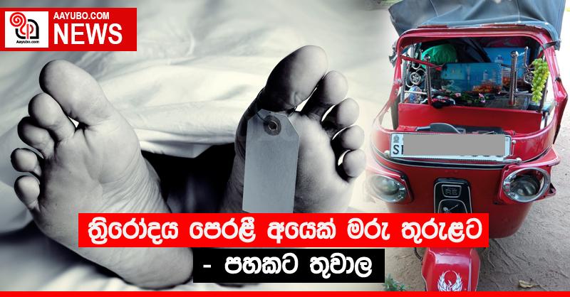 ත්‍රිරෝදය පෙරළී අයෙක් මරු තුරුළට - පහකට තුවාල