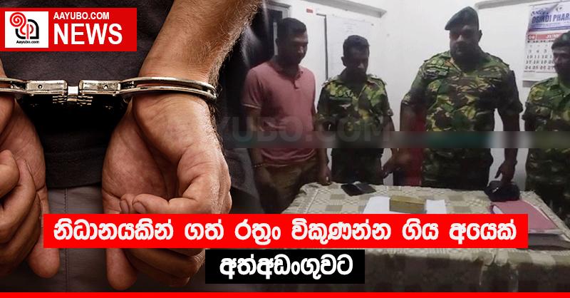නිධානයකින් ගත් රත්‍රං විකුණන්න ගිය අයෙක් අත්අඩංගුවට
