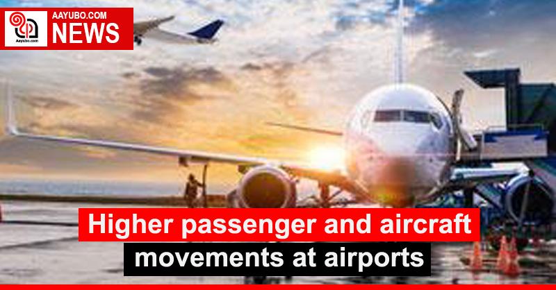 Higher passenger and aircraft movements at airports