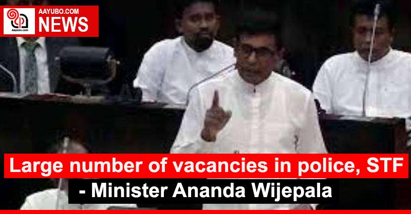 Large number of vacancies in police, STF - Minister Ananda Wijepala