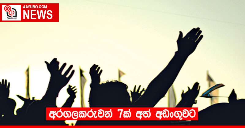 අරගලකරුවන් 7ක් අත් අඩංගුවට 