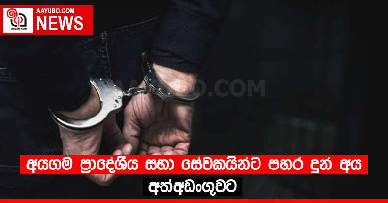 අයගම ප්‍රාදේශීය සභා සේවකයින්ට පහර දුන් අය අත්අඩංගුවට