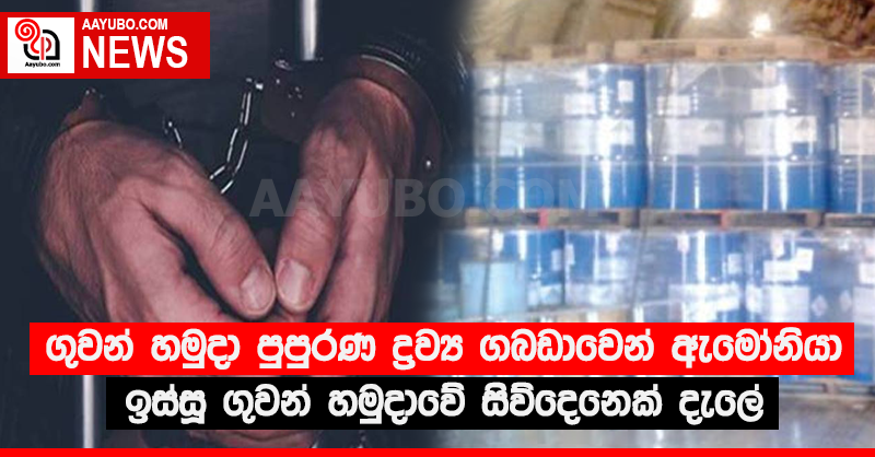 ගුවන් හමුදා පුපුරණ ද්‍රව්‍ය ගබඩාවෙන් ඇමෝනියා ඉස්සූ ගුවන් හමුදාවේ සිව්දෙනෙක් දැලේ