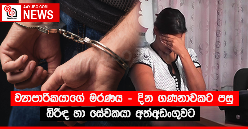 ව්‍යාපාරිකයාගේ මරණය - දින ගණනාවකට පසු බිරිඳ හා සේවකයා අත්අඩංගුවට