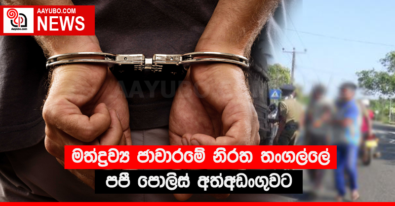 මත්ද්‍රව්‍ය ජාවාරමේ නිරත තංගල්ලේ පපී පොලිස් අත්අඩංගුවට