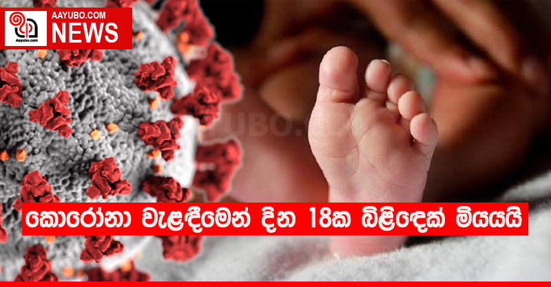 කොරෝනා වැළඳීමෙන් දින 18ක බිළිඳෙක් මියයයි 