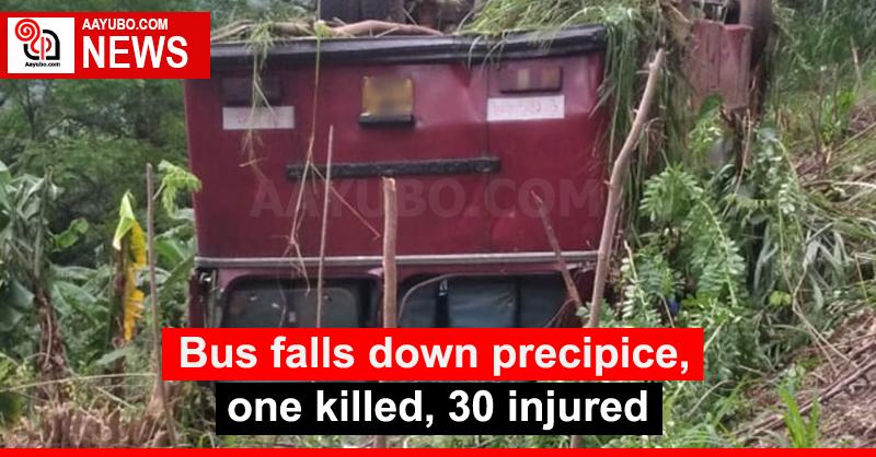 Bus falls down precipice, one killed, 30 injured