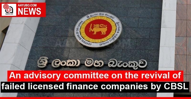 An advisory committee on the revival of failed licensed finance companies by CBSL