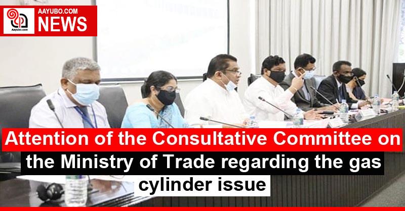 Attention of the Consultative Committee on the Ministry of Trade regarding the gas cylinder issue
